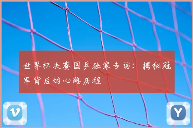 世界杯决赛国乒独家专访：揭秘冠军背后的心路历程