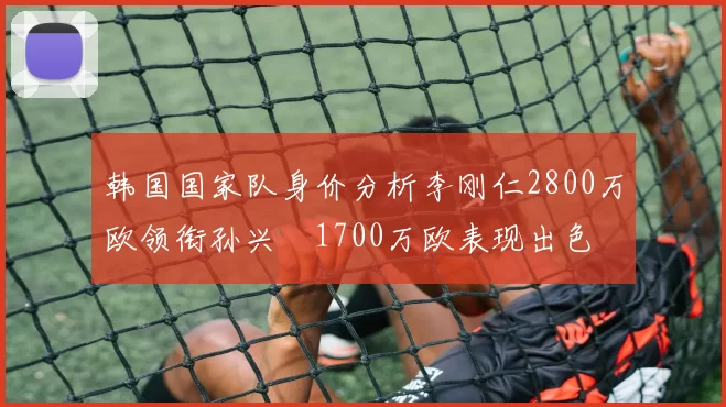 韩国国家队身价分析李刚仁2800万欧领衔孙兴慜1700万欧表现出色